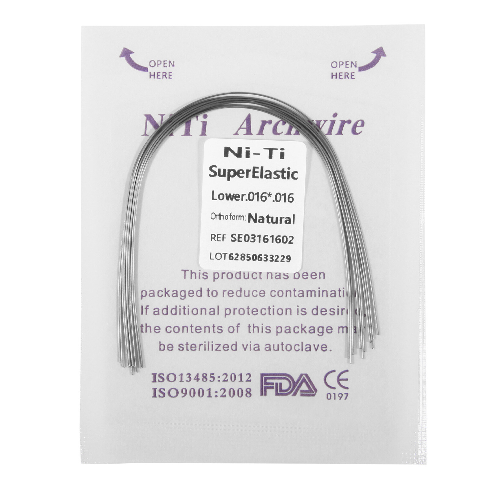 Orthodontic wires Natural (NiTi Rectangular)